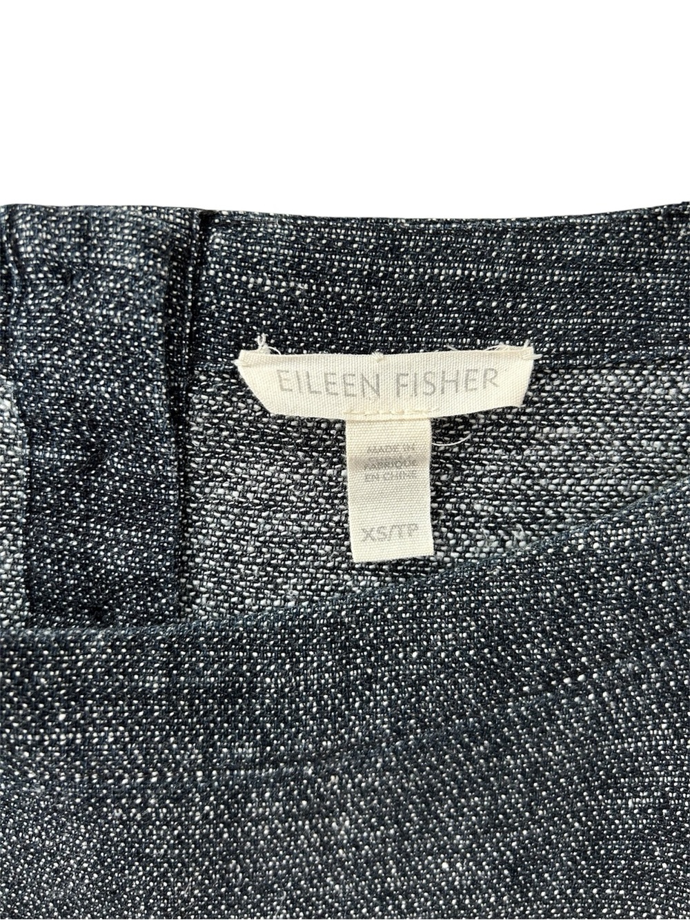 Eileen Fisher Hemp & Organic Cotton Box Top XS indigo oversized boxy lagenlook - Picture 4 of 11